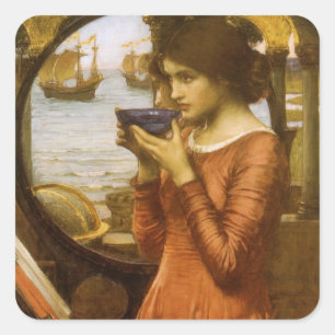 Adesivo Quadrado Destino de John William Waterhouse