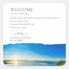 Adesivo Quadrado Destino do Lago Norte Tahoe