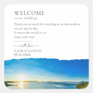 Adesivo Quadrado Destino do Lago Norte Tahoe