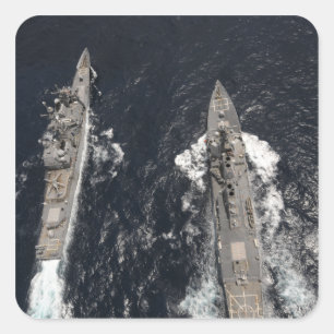 Adesivo Quadrado Destruidor de mísseis guiados USS Gridley