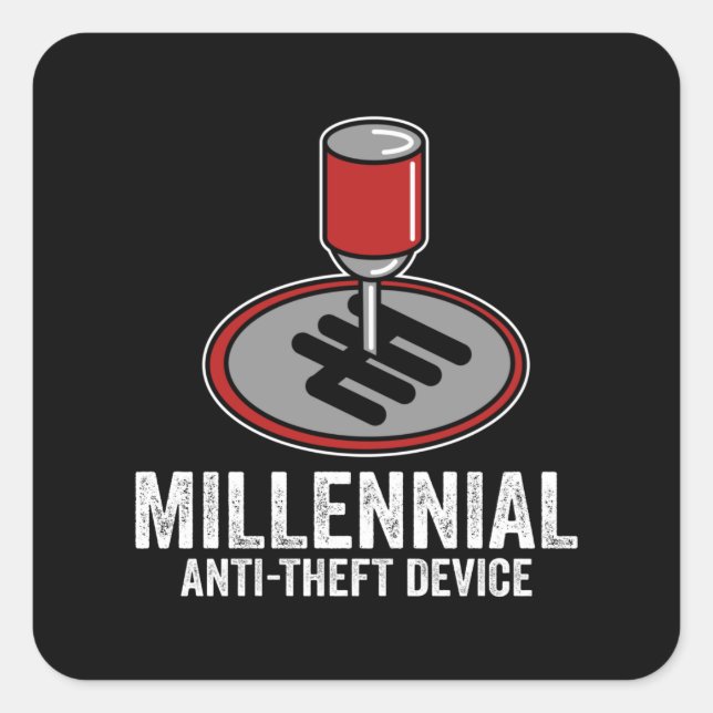 Adesivo Quadrado Desvio de Transmissão Manual do Carro (Frente)