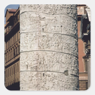 Adesivo Quadrado Detalhe da coluna de Trajan