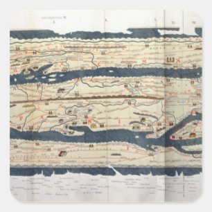 Adesivo Quadrado Detalhe da Mesa Peutinger