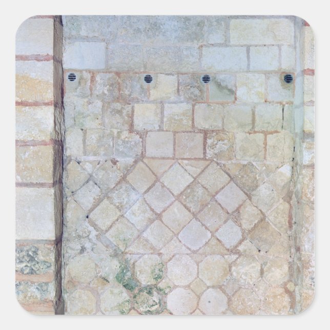 Adesivo Quadrado Detalhe da parede da Cripta de Ruas. (Frente)