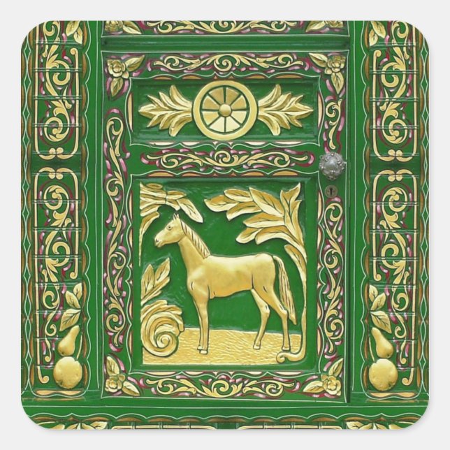 Adesivo Quadrado Detalhe da porta cigana (Frente)