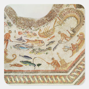 Adesivo Quadrado Detalhe de peixes, de Vega Baja