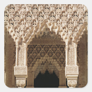 Adesivo Quadrado Detalhe de um arco da galeria, da corte