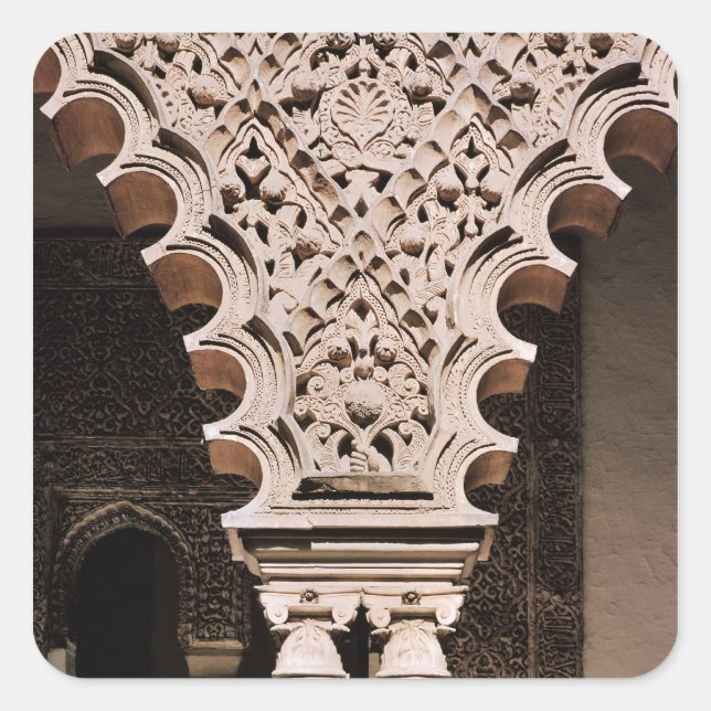 Adesivo Quadrado Detalhe de um dos arcos de polilobos de (Frente)
