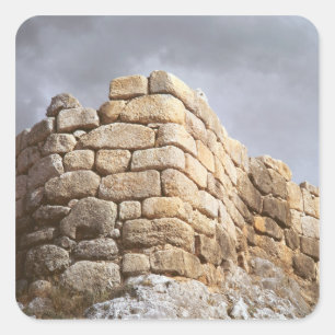 Adesivo Quadrado Detalhe de uma parede de pedra