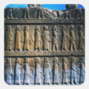 Adesivo Quadrado Detalhe do friso do alivio na escadaria