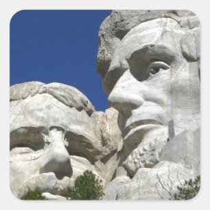Adesivo Quadrado Detalhe do Monte Rushmore