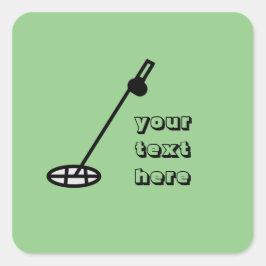 Adesivo Quadrado detecção de metal verde mínimo