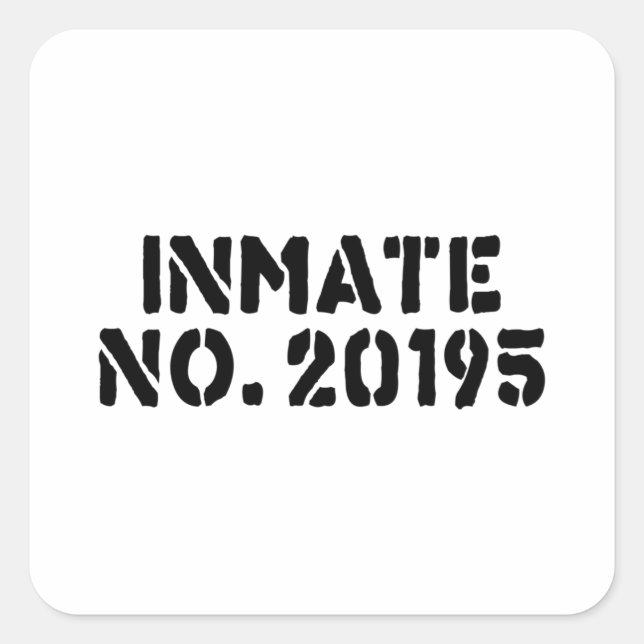 Adesivo Quadrado detento No. 20195 (Frente)