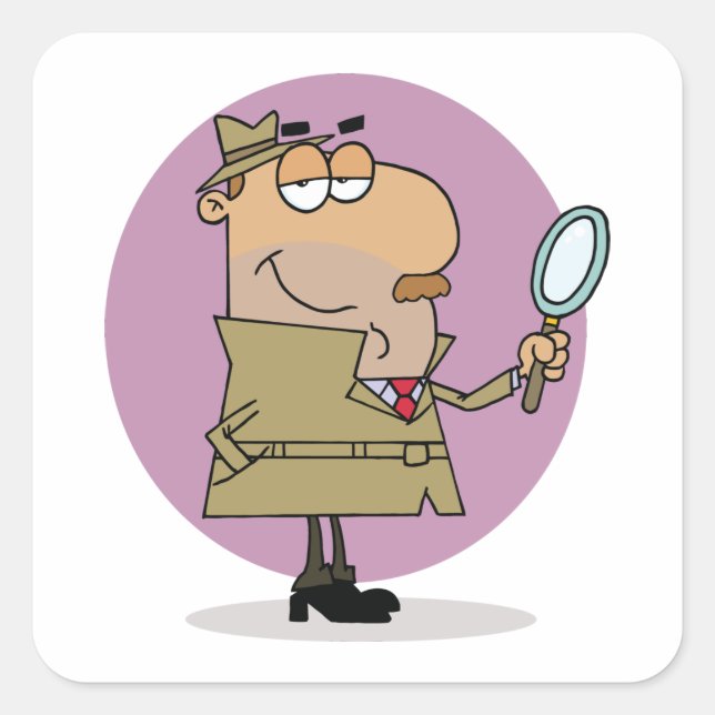 Adesivo Quadrado Detetive (Frente)