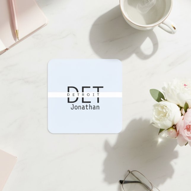 Adesivo Quadrado Detroit Michigan Personalised Sticker (Detroit Michigan Personalized Sticker)