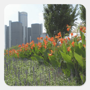 Adesivo Quadrado Detroit Stickers