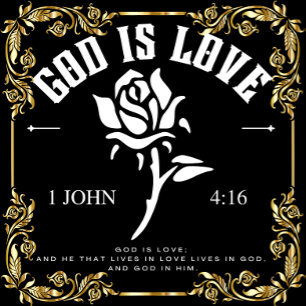 Adesivo Quadrado Deus é amor
