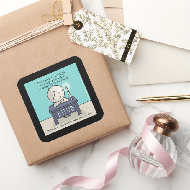 Adesivo Quadrado Deus Ignora Nossa Luz (Presentear)