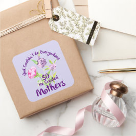 Adesivo Quadrado Deus não poderia estar em todo lugar, então ele Cr