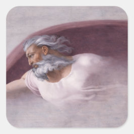 Adesivo Quadrado Deus Pai Desenho Devocional Renascentista