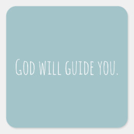 Adesivo Quadrado Deus Personalizado Ihe Guiará Fé Moderno