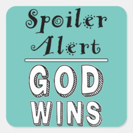 Adesivo Quadrado Deus vence