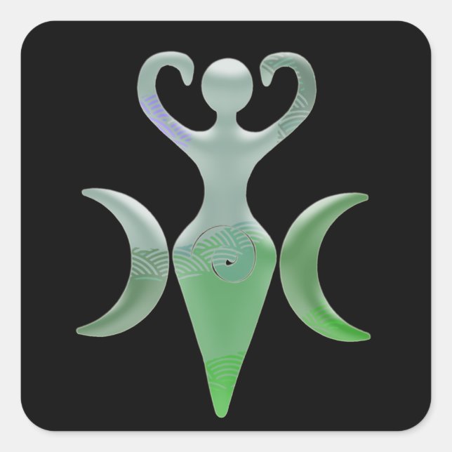 Adesivo Quadrado Deusa Tripla (Frente)