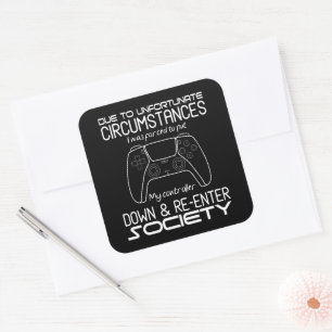 Adesivo Quadrado Devido A Circunstâncias Infelizes, Jogos Legal