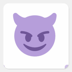 Adesivo Quadrado devil emoji