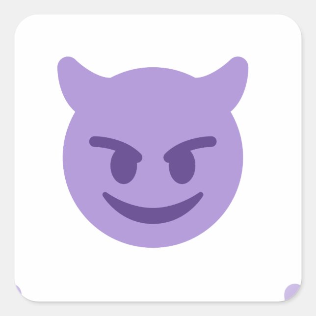Adesivo Quadrado devil emoji (Frente)