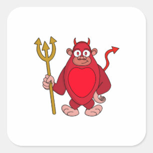 Adesivo Quadrado Devil Gorilla