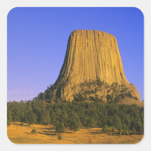Adesivo Quadrado Devils Tower National Monument em Wyoming