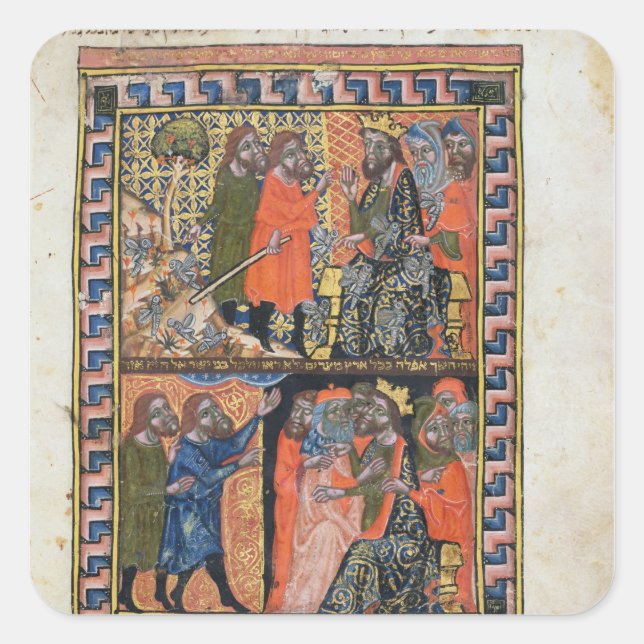 Adesivo Quadrado Dez pragas do Egito TtoB; a peste (Frente)