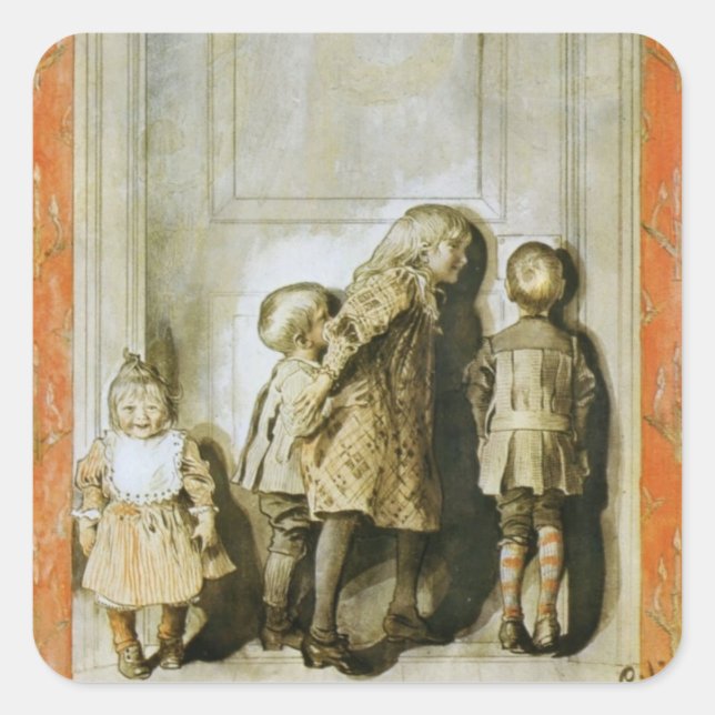 Adesivo Quadrado Dia antes da véspera de Natal (Frente)