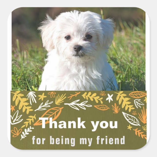 Adesivo Quadrado Dia da Amizade (Frente)