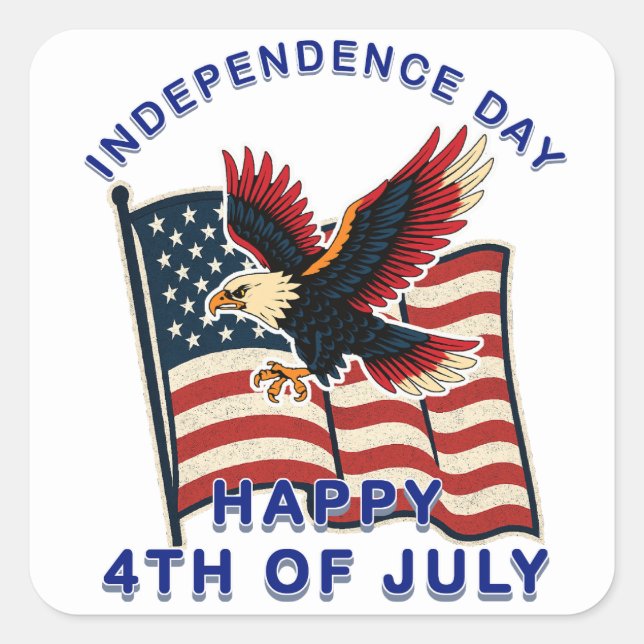 Adesivo Quadrado Dia da independência (Frente)