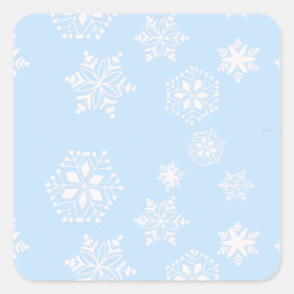 Adesivo Quadrado Dia da Neve