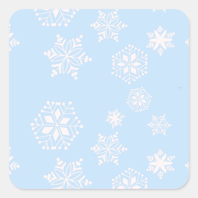 Adesivo Quadrado Dia da Neve (Frente)