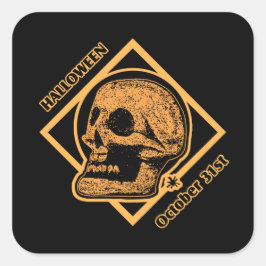 Adesivo Quadrado Dia das Bruxas 31 de outubro