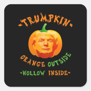 Adesivo Quadrado Dia de as Bruxas engraçado Trumpkin Clássico