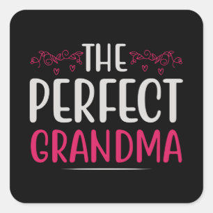 Adesivo Quadrado dia de as mães - A Vovó Perfeita