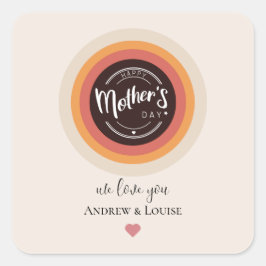 Adesivo Quadrado Dia de as mães Feliz