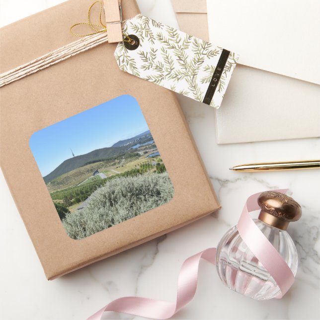 Adesivo Quadrado Dia de Idílio em Camberra (Presentear)