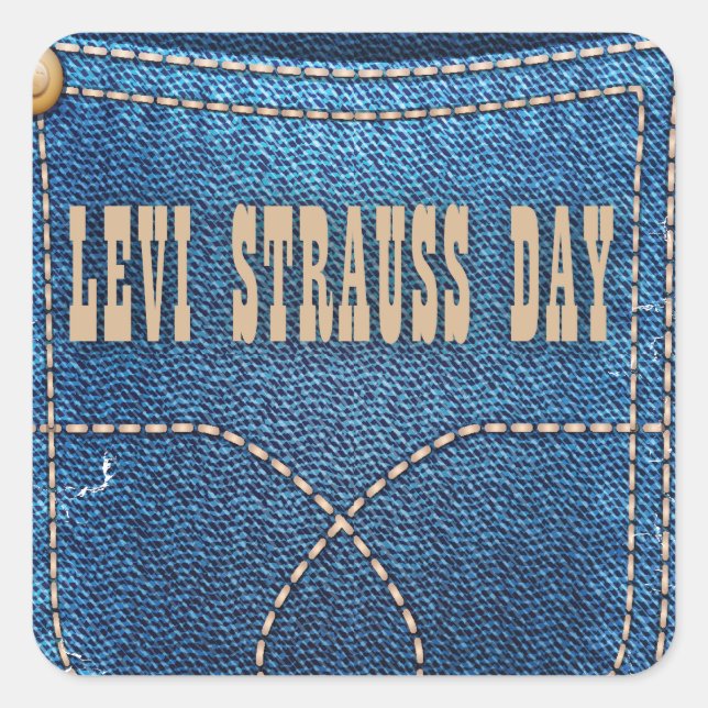 Adesivo Quadrado Dia de Levi Strauss - Dia de Apreciação (Frente)