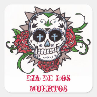 Adesivo Quadrado dia de los muertos