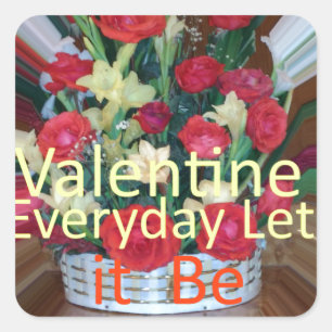 Adesivo Quadrado Dia de os namorados Art