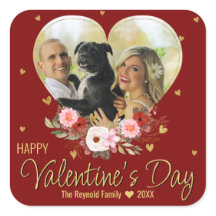 Dia de os namorados de Foto Coração Dourada Glitte