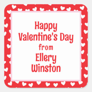 Adesivo Quadrado Dia de os namorados de salas de aula com muitos co