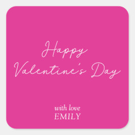 Adesivo Quadrado dia de os namorados neon rosa