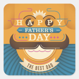 Adesivo Quadrado Dia de os pais Feliz